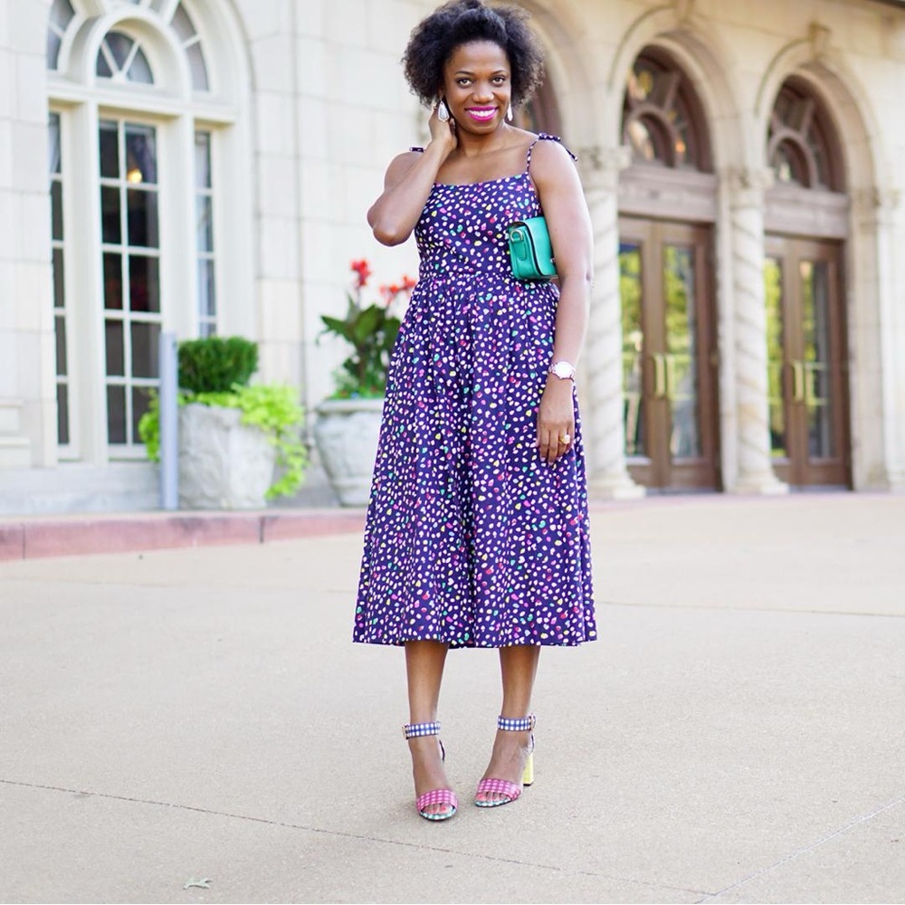 J.Crew x Ratti | RARE—Confetti Dot Print Navy Dress